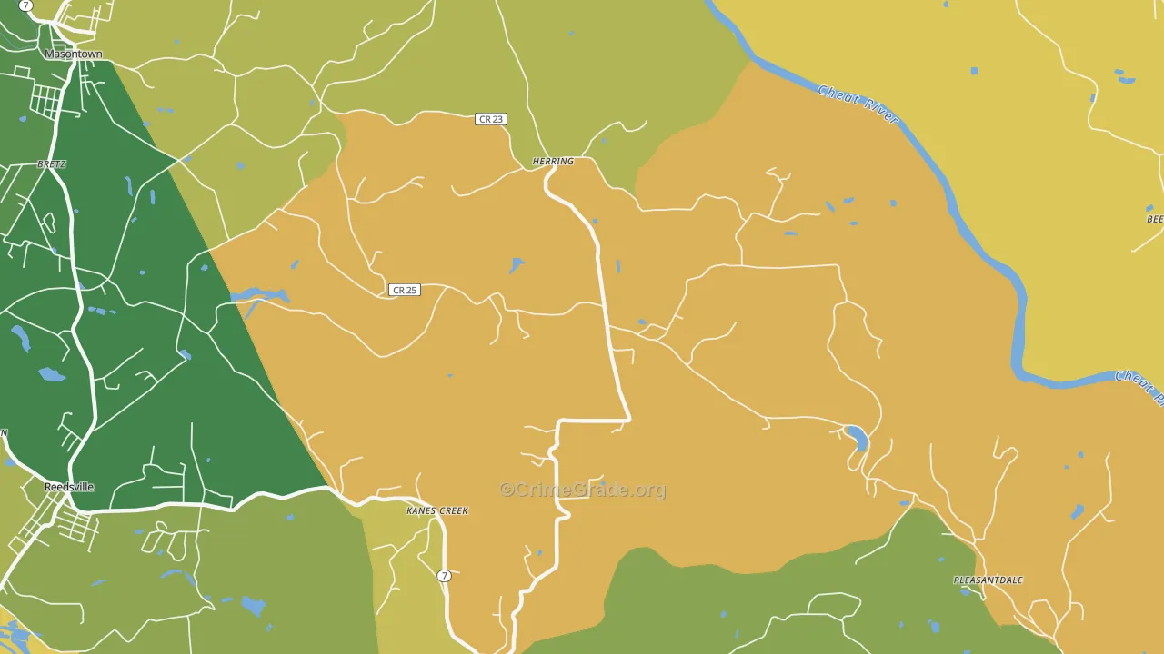 Herring, WV Map of Arson Rates