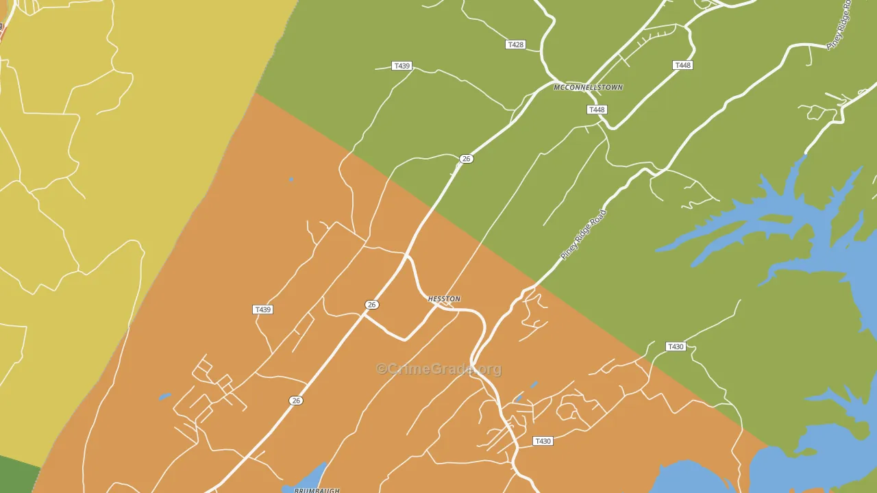 Hesston, PA Map of Arson Rates