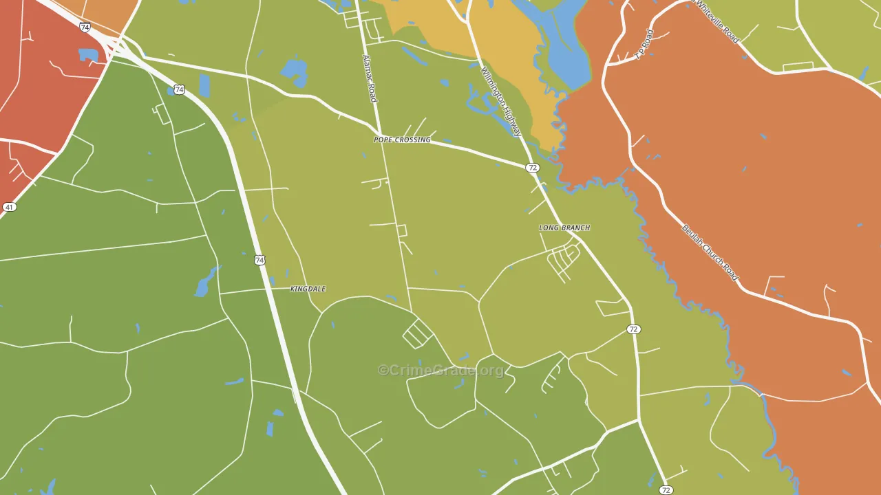 Hestertown, NC Map of Arson Rates