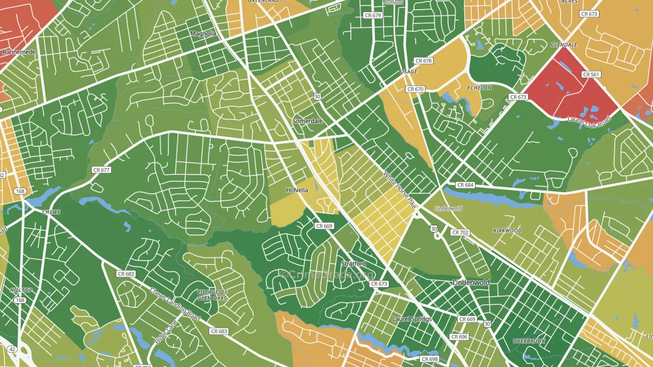 Hi-Nella, NJ Map of Arson Rates