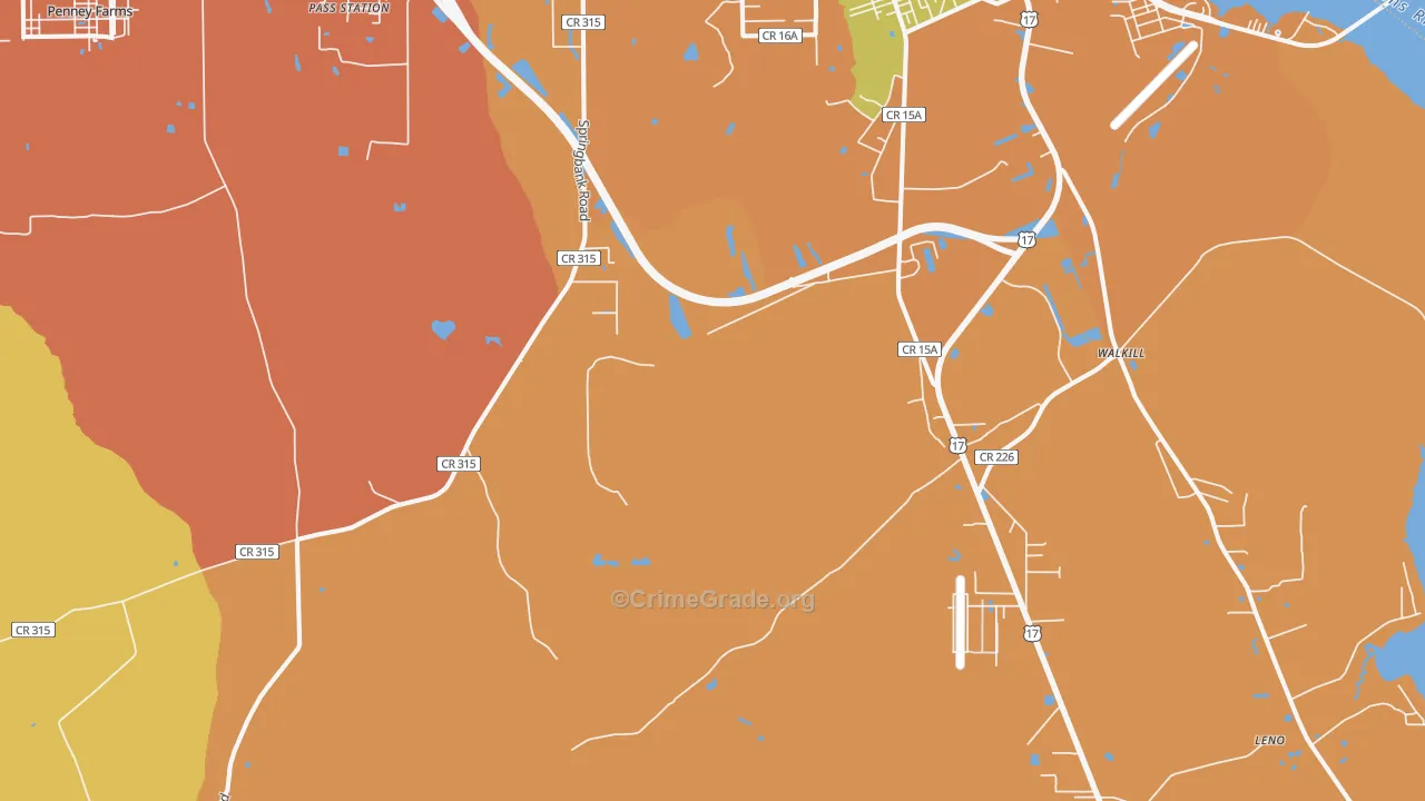 Hibernia, FL Map of Arson Rates