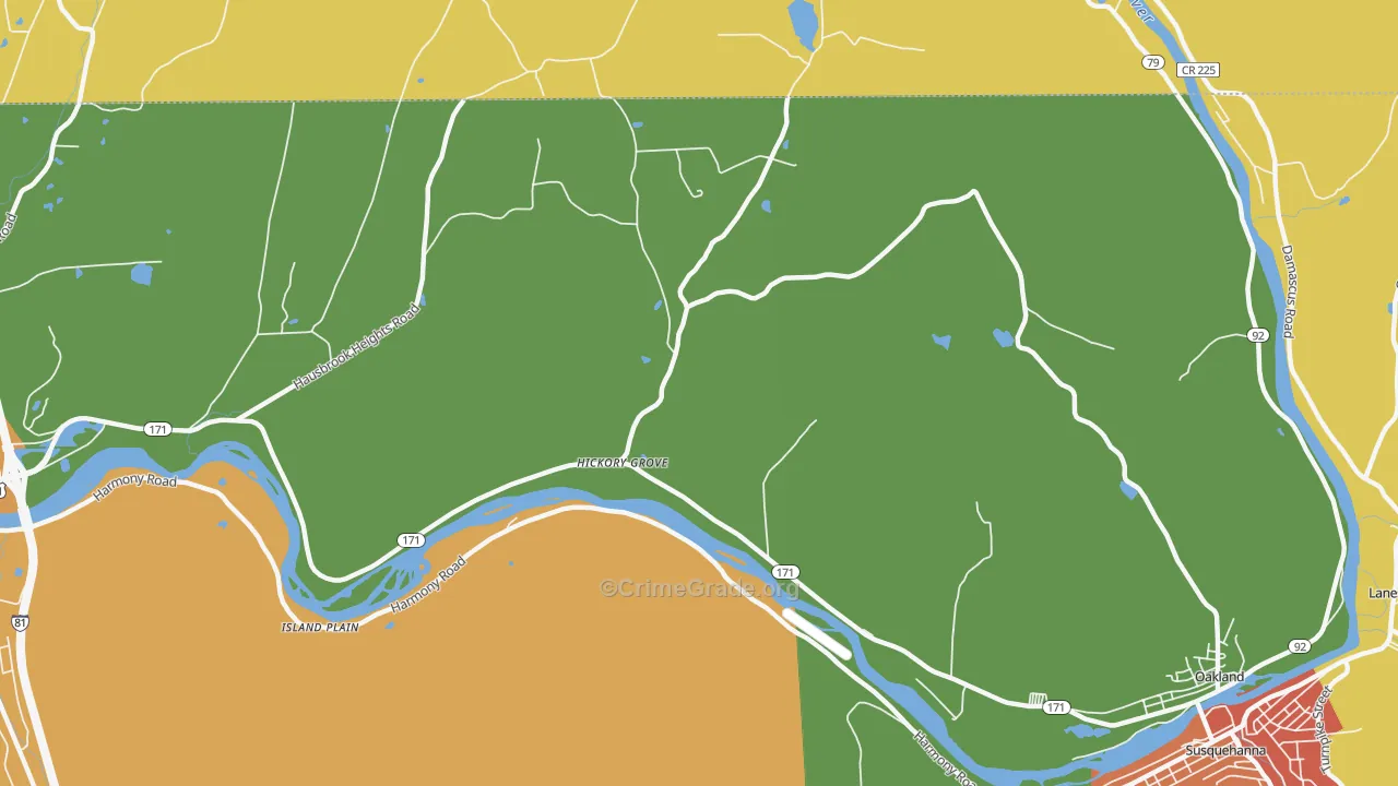 Hickory Grove, PA Map of Arson Rates