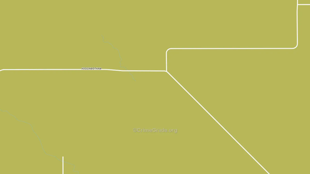 Higginbotham, TX Map of Arson Rates