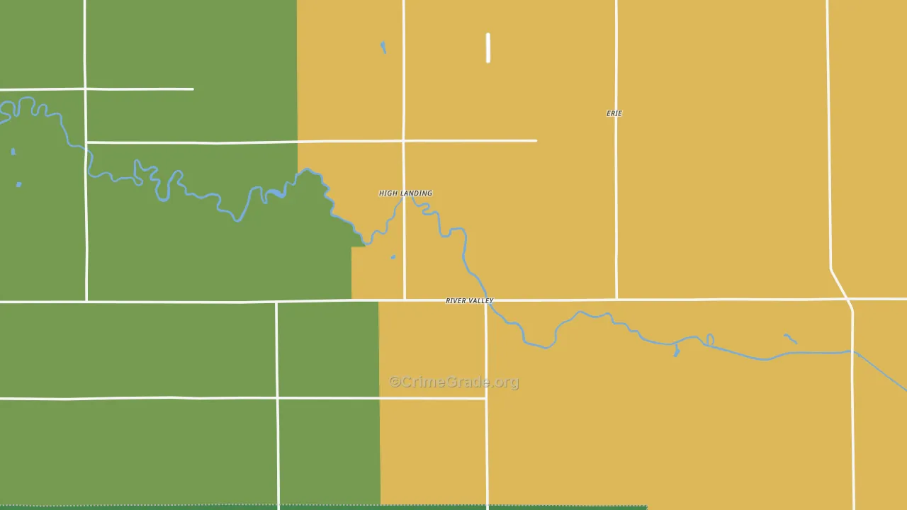 High Landing, MN Map of Arson Rates