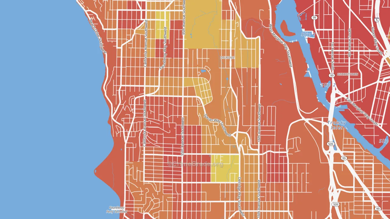 High Point, Seattle, WA Map of Arson Rates