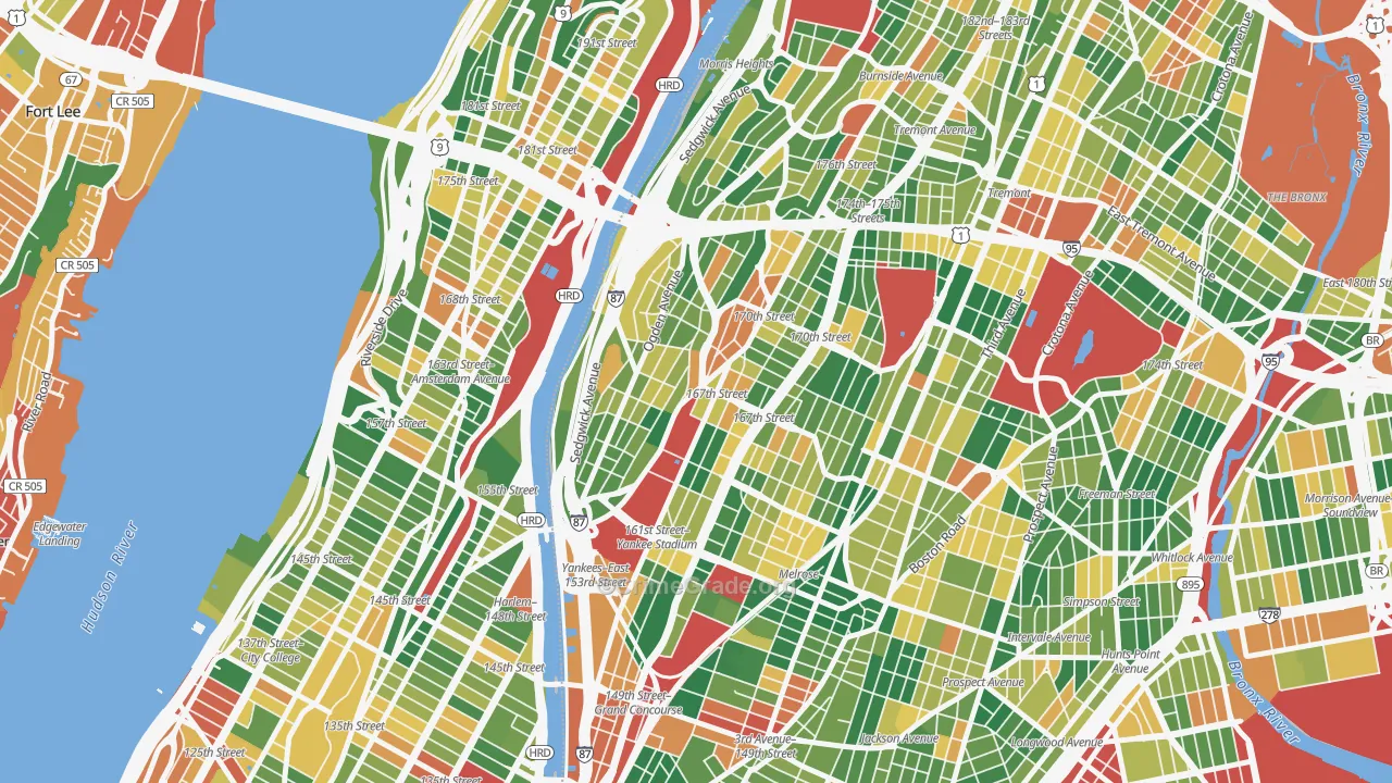 Highbridge, Bronx, NY Map of Arson Rates