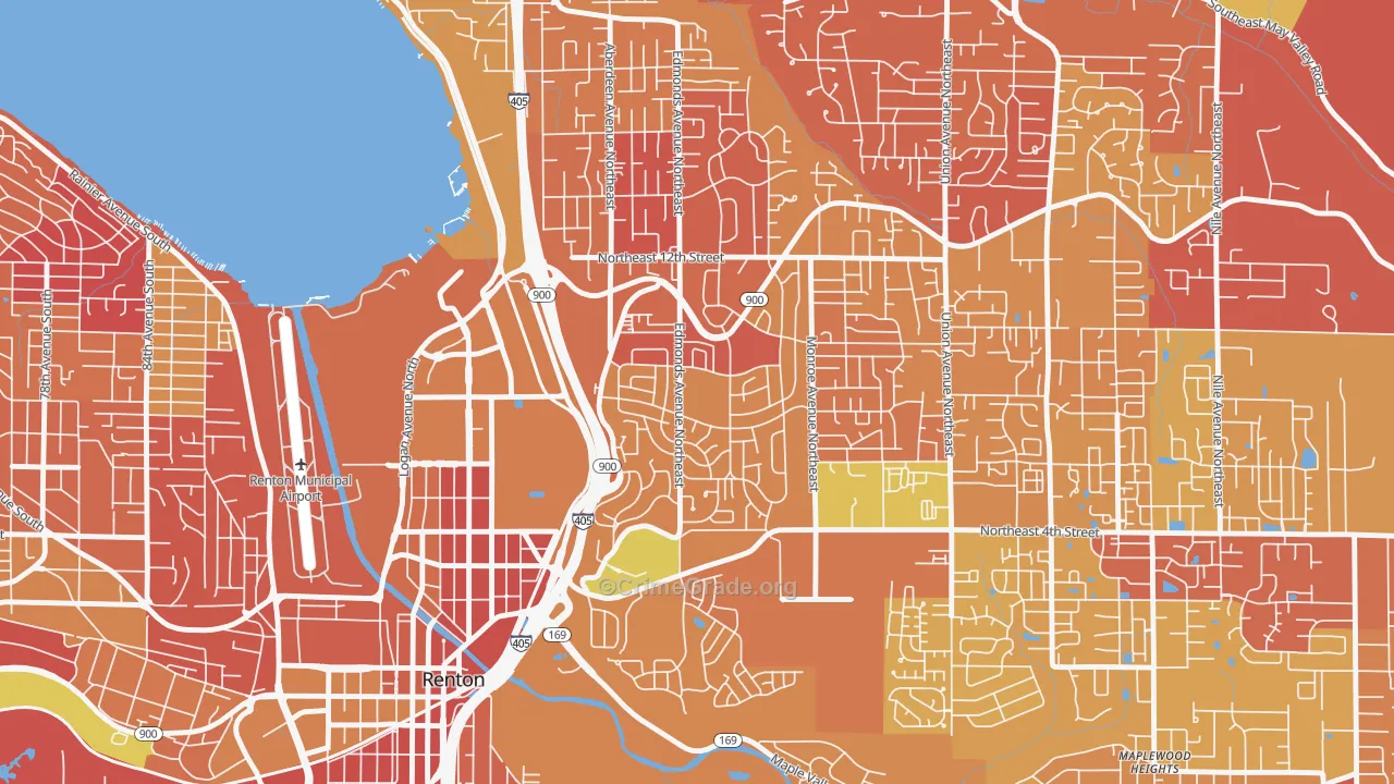 Highlands Park, Renton, WA Map of Arson Rates