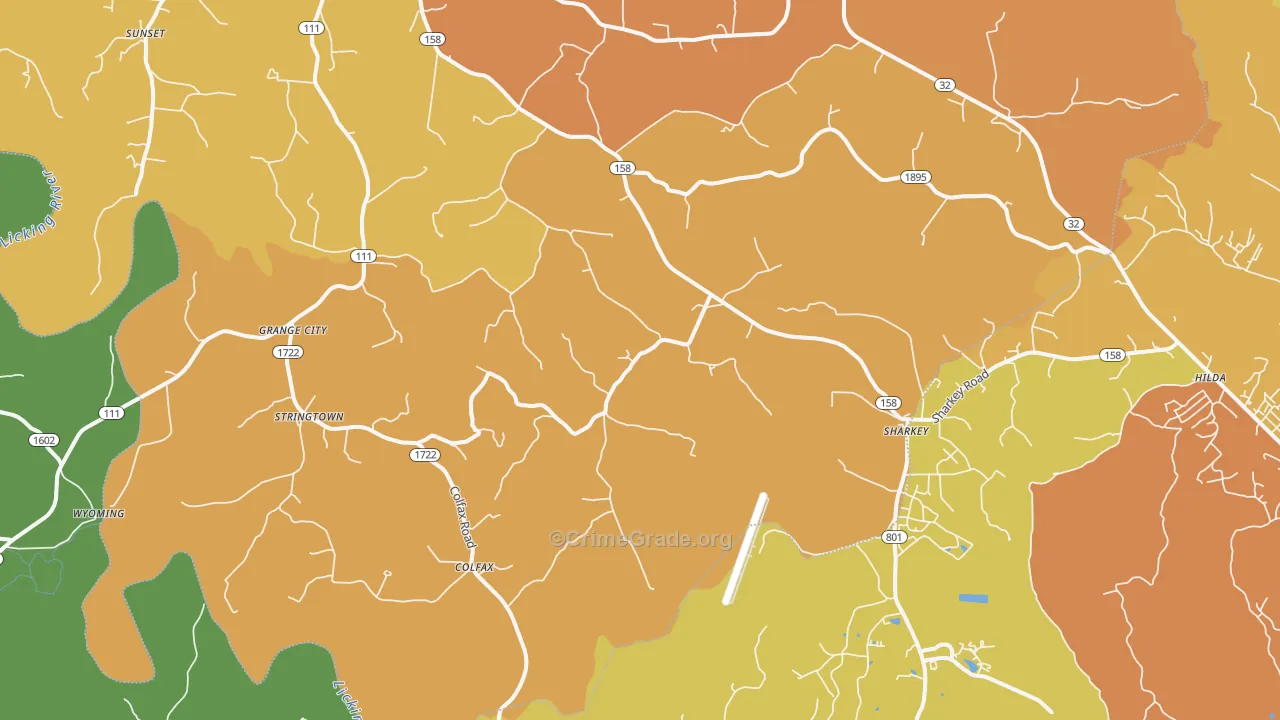 Hillsboro, KY Map of Arson Rates