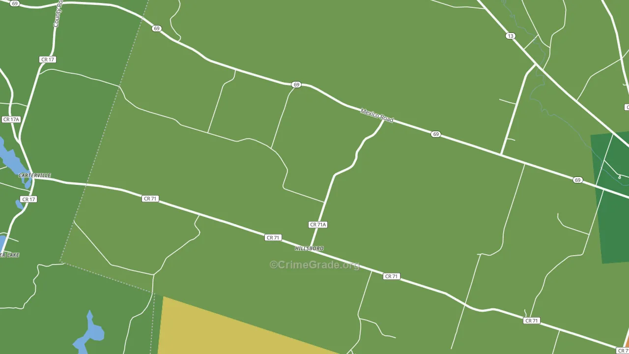 Hillsboro, NY Map of Arson Rates