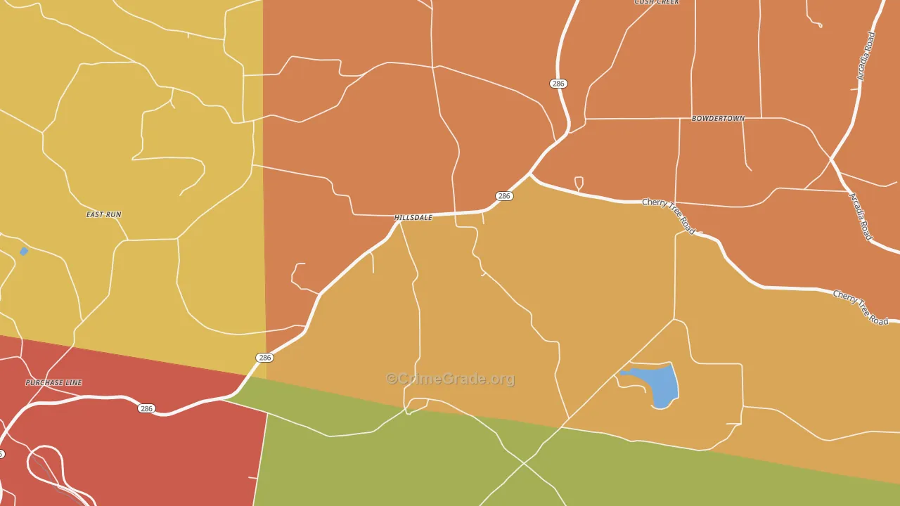 Hillsdale, PA Map of Arson Rates
