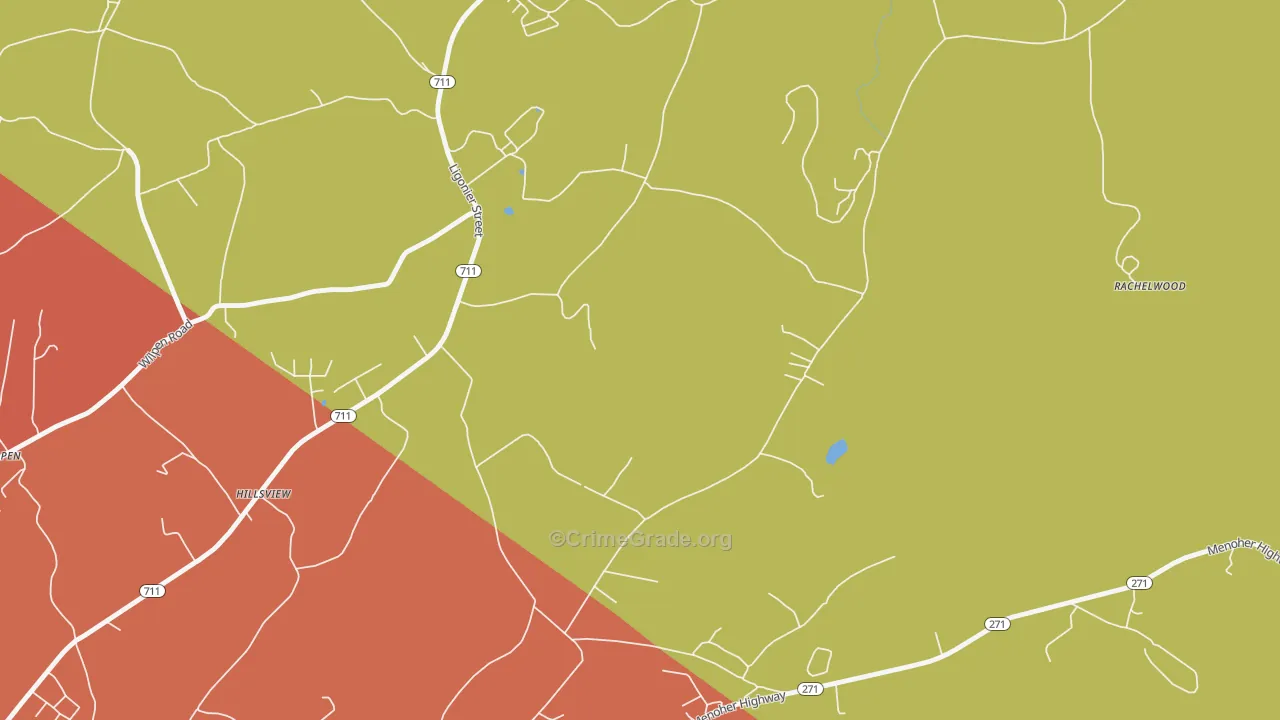 Hillsview, PA Map of Arson Rates