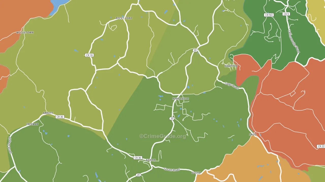 Hinkleville, WV Map of Arson Rates