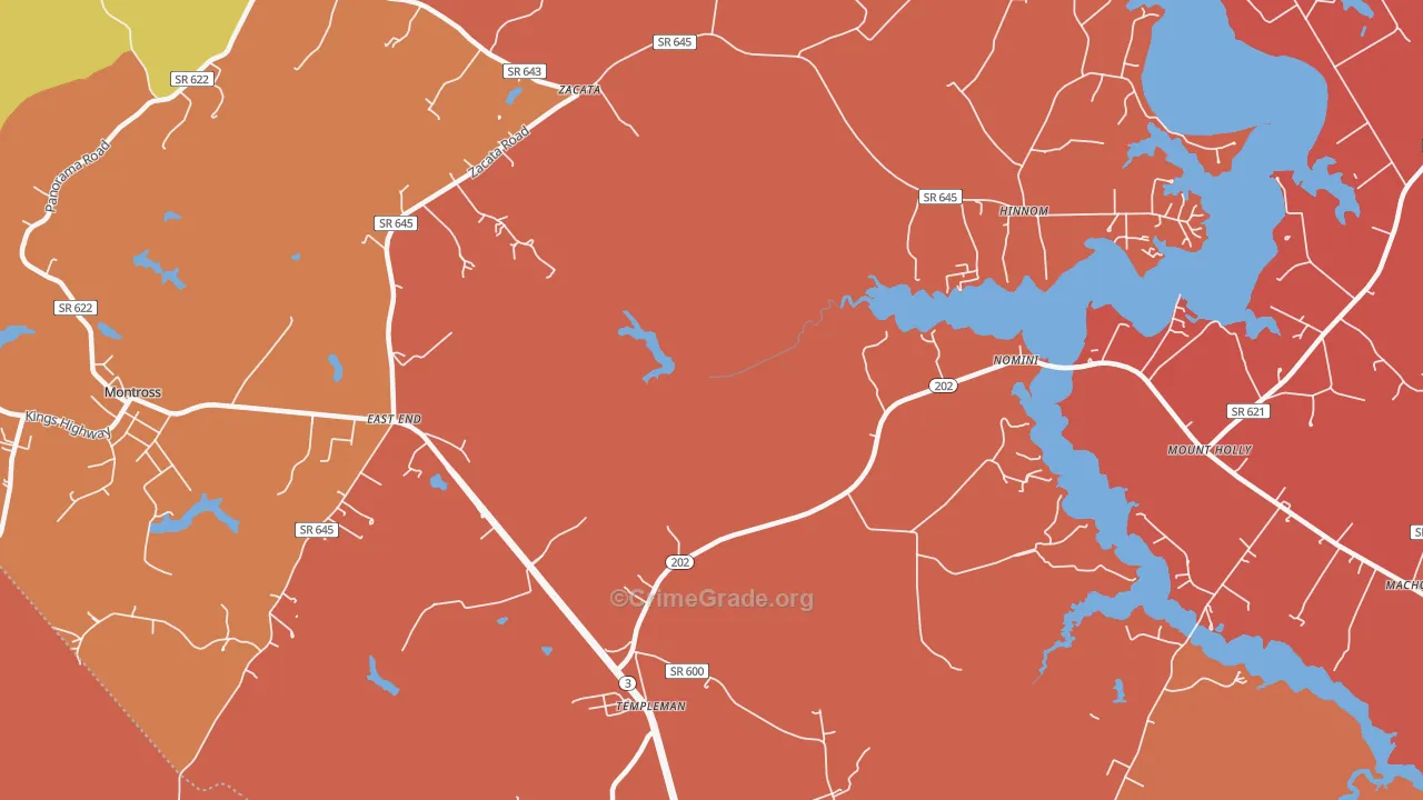 Hinnom, VA Map of Arson Rates