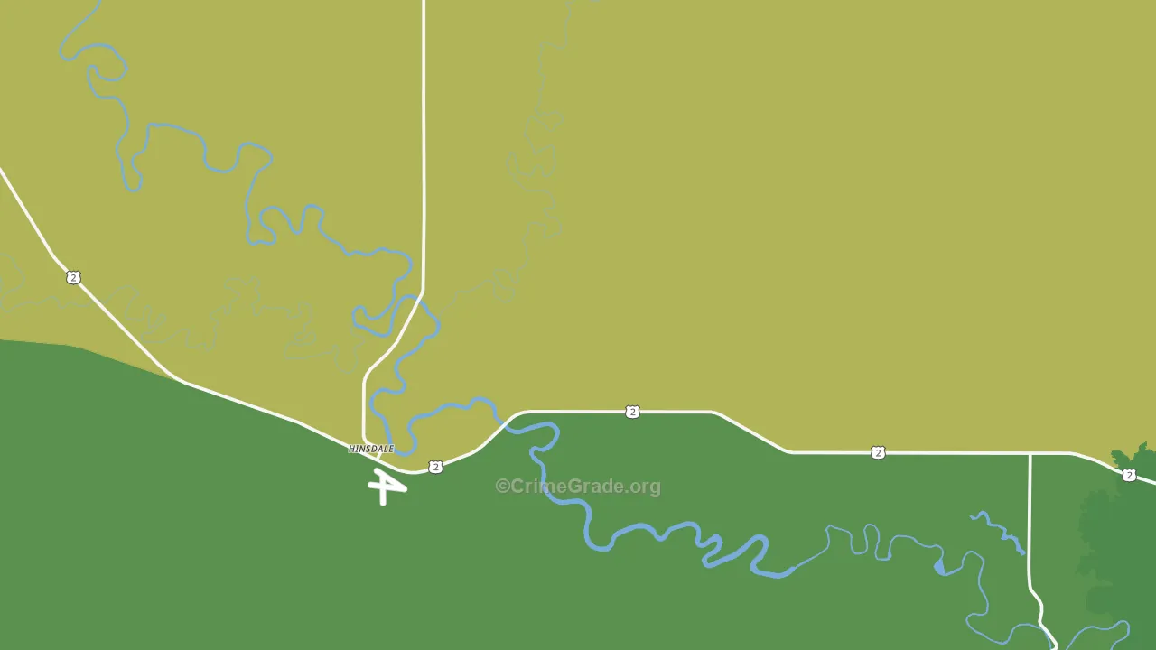 Hinsdale, MT Map of Arson Rates