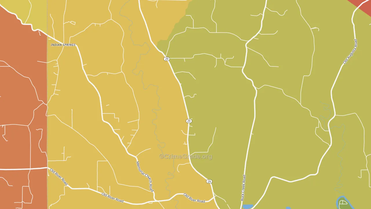 Hintonville, MS Map of Arson Rates