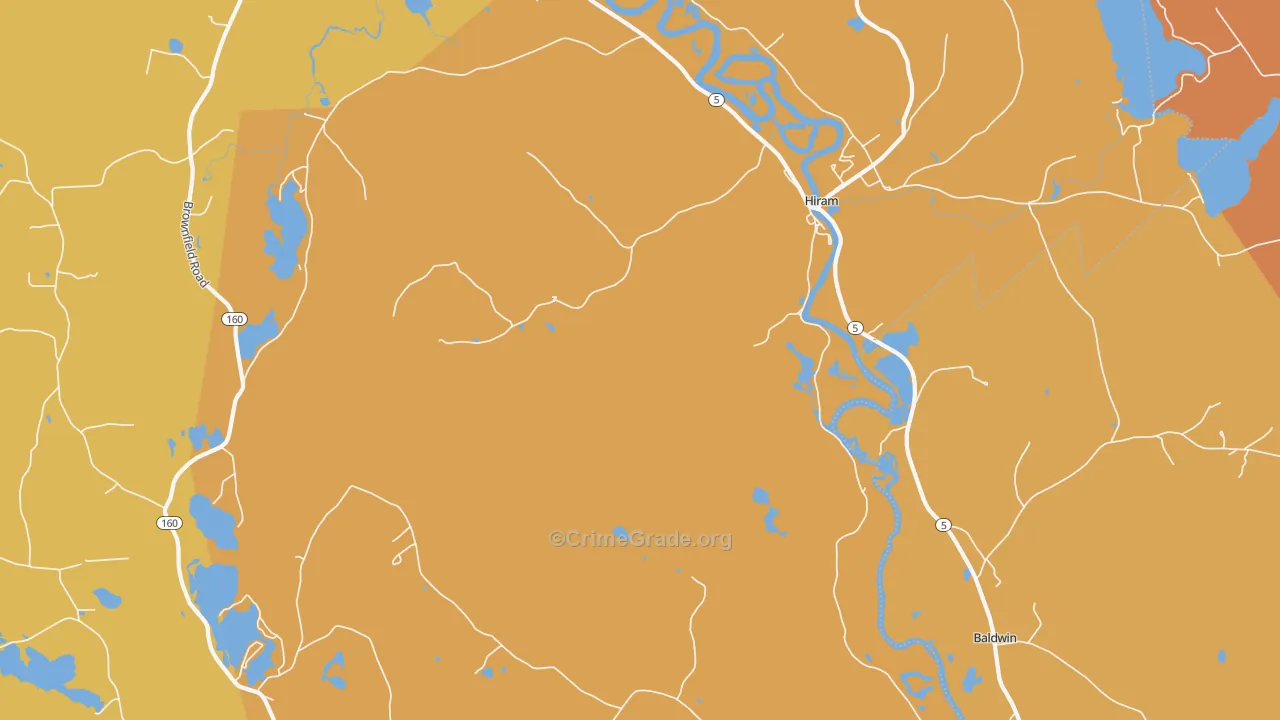 Hiram, ME Map of Arson Rates