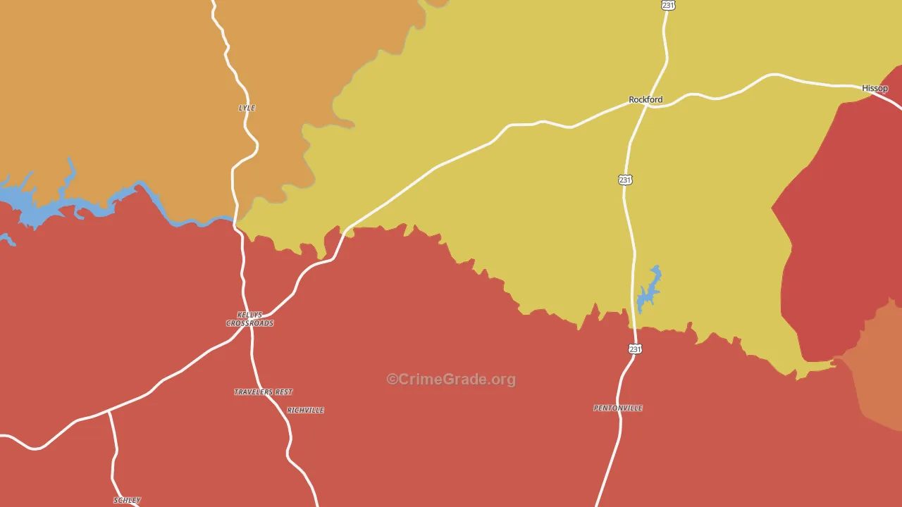 Hissop, AL Map of Arson Rates