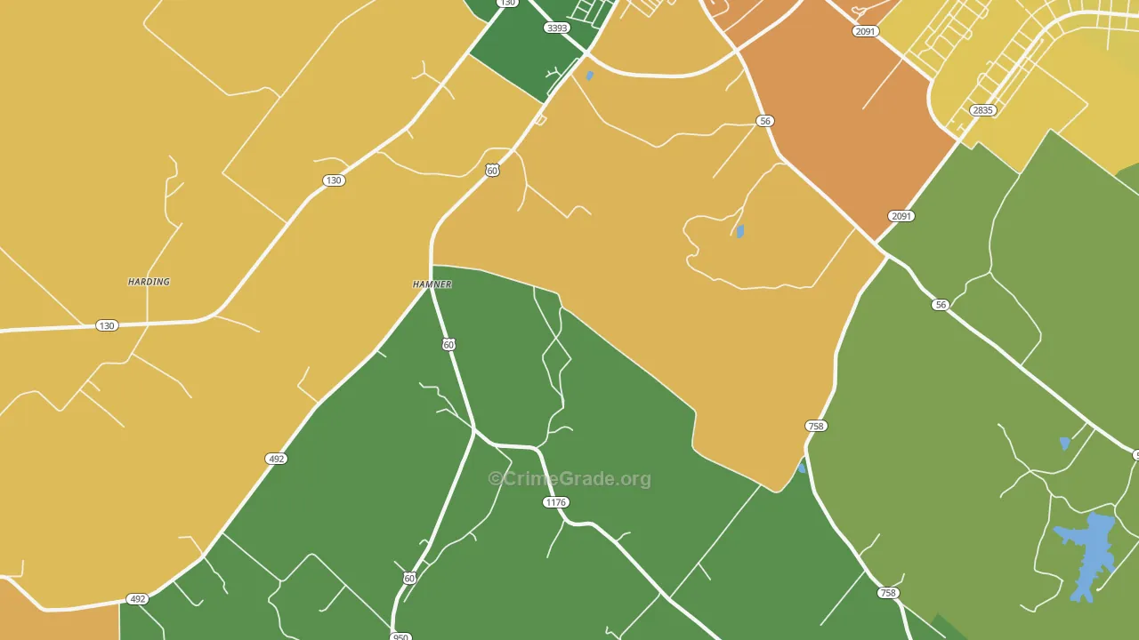 Hitesville, KY Map of Arson Rates