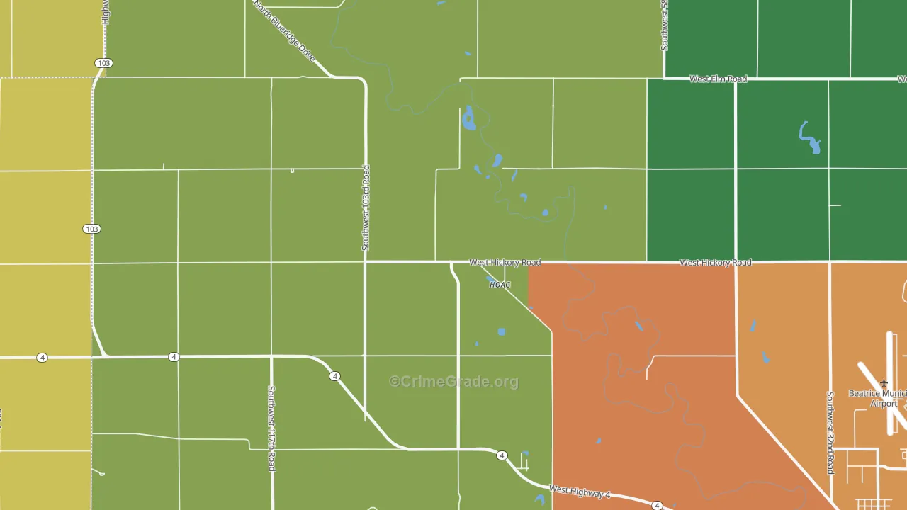 Hoag, NE Map of Arson Rates