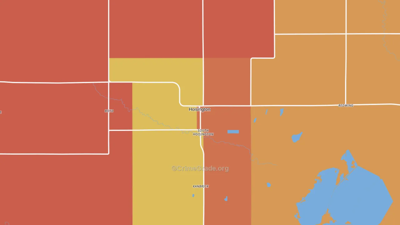 Hoisington, KS Map of Arson Rates