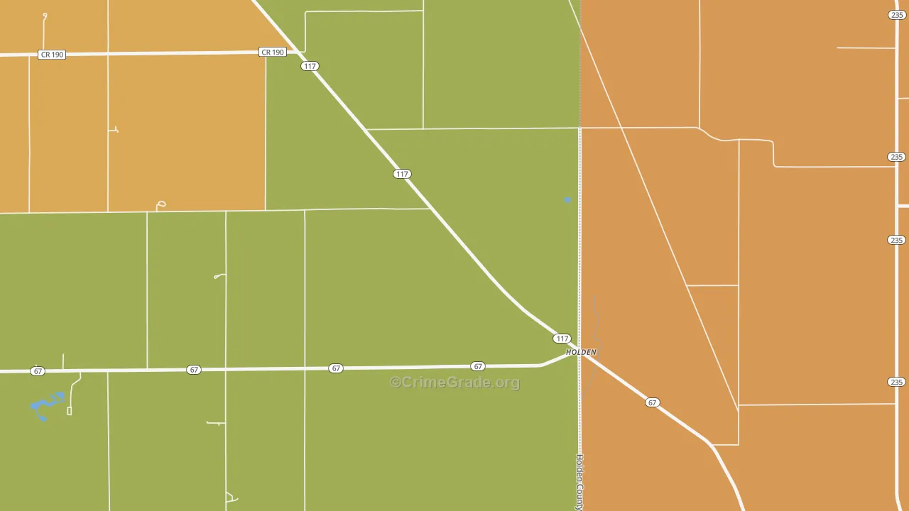 Holden, OH Map of Arson Rates