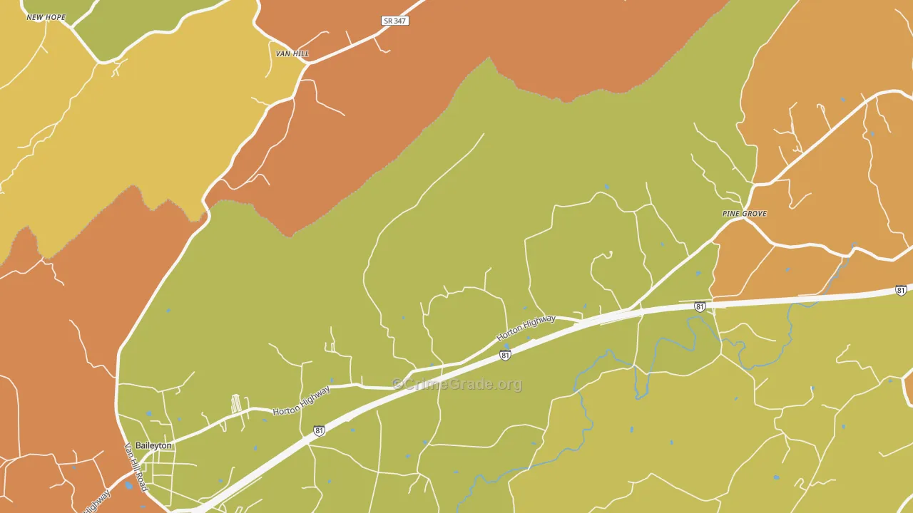 Holland Mill, TN Map of Arson Rates