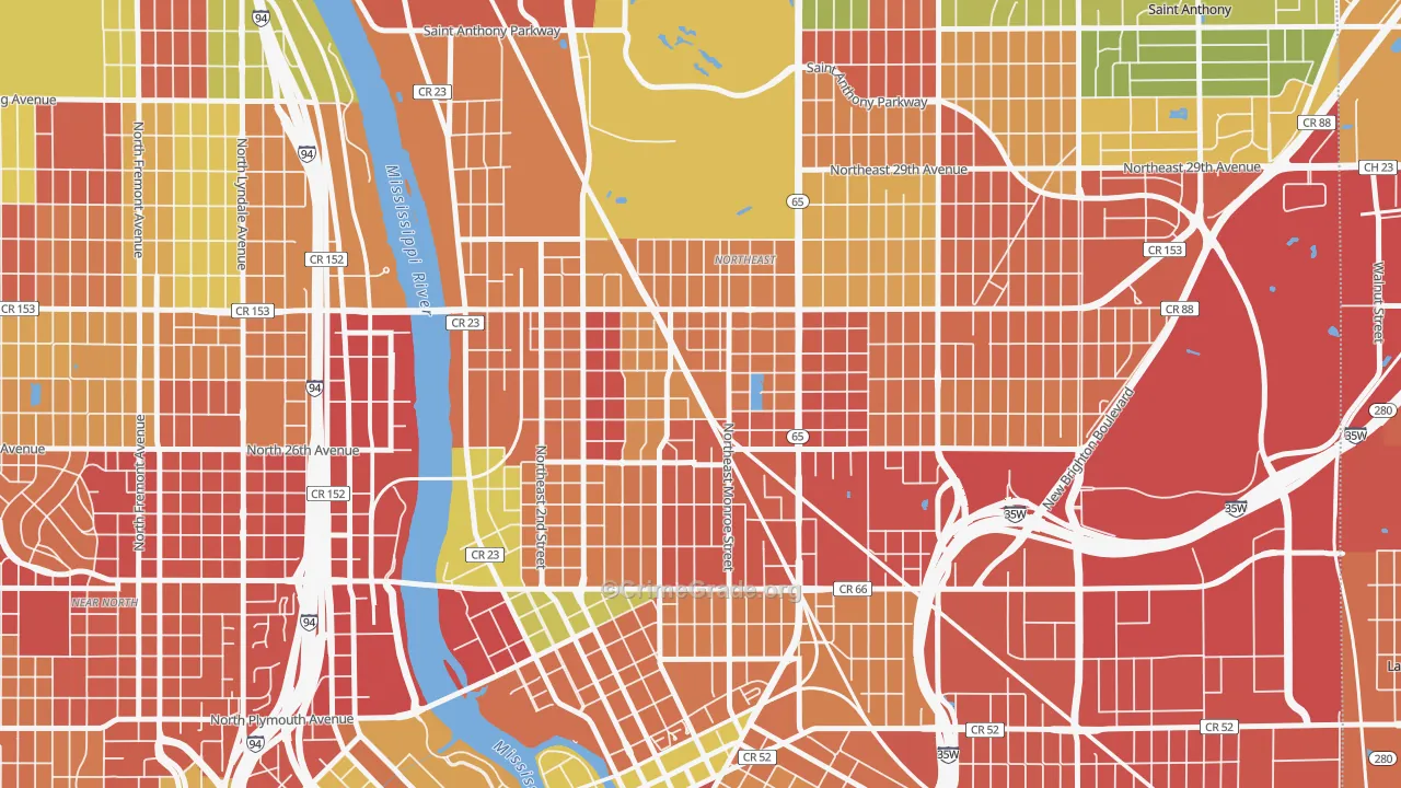 Holland, Minneapolis, MN Map of Arson Rates