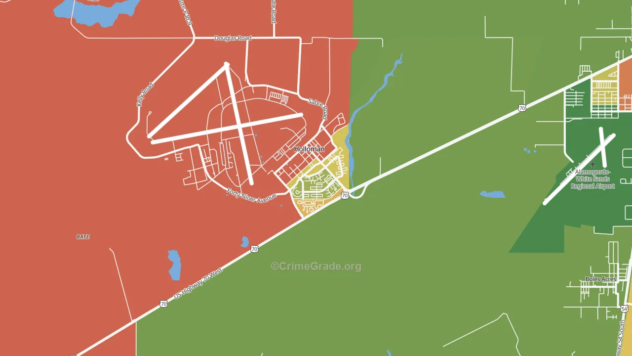 Holloman AFB, NM Map of Arson Rates