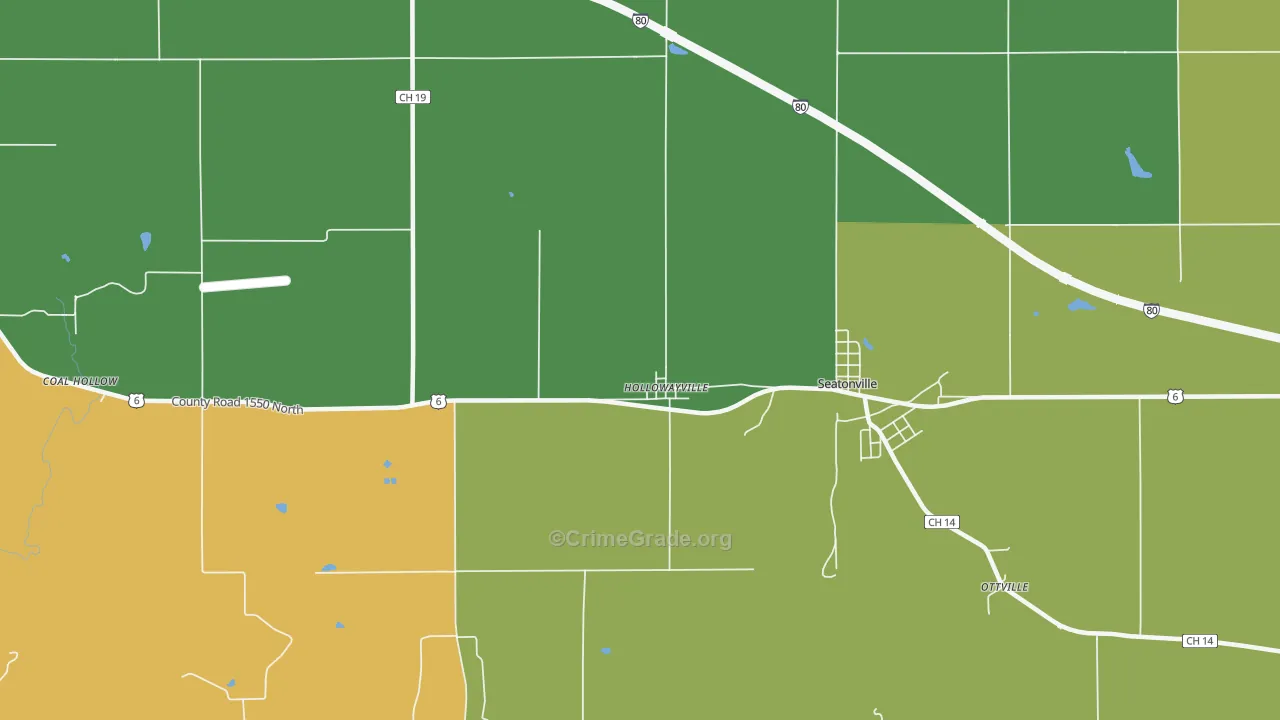 Hollowayville, IL Map of Arson Rates