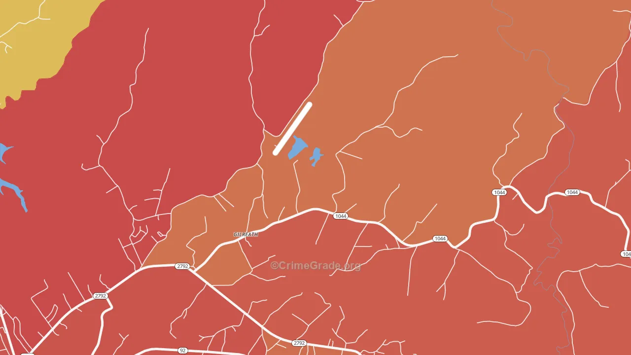 Hollyhill, KY Map of Arson Rates