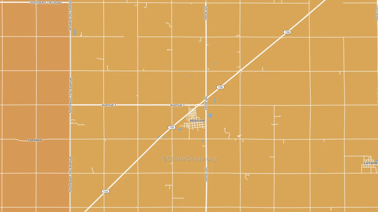 Holyrood, KS Map of Arson Rates