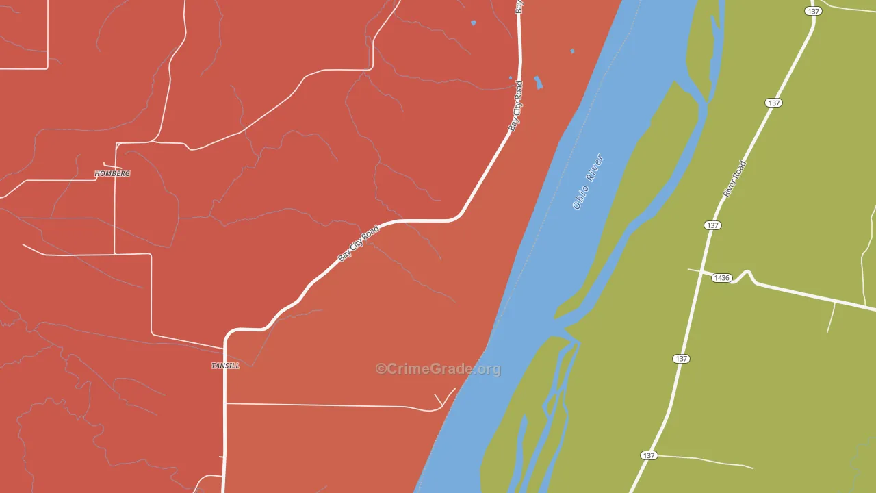 Homberg, IL Map of Arson Rates