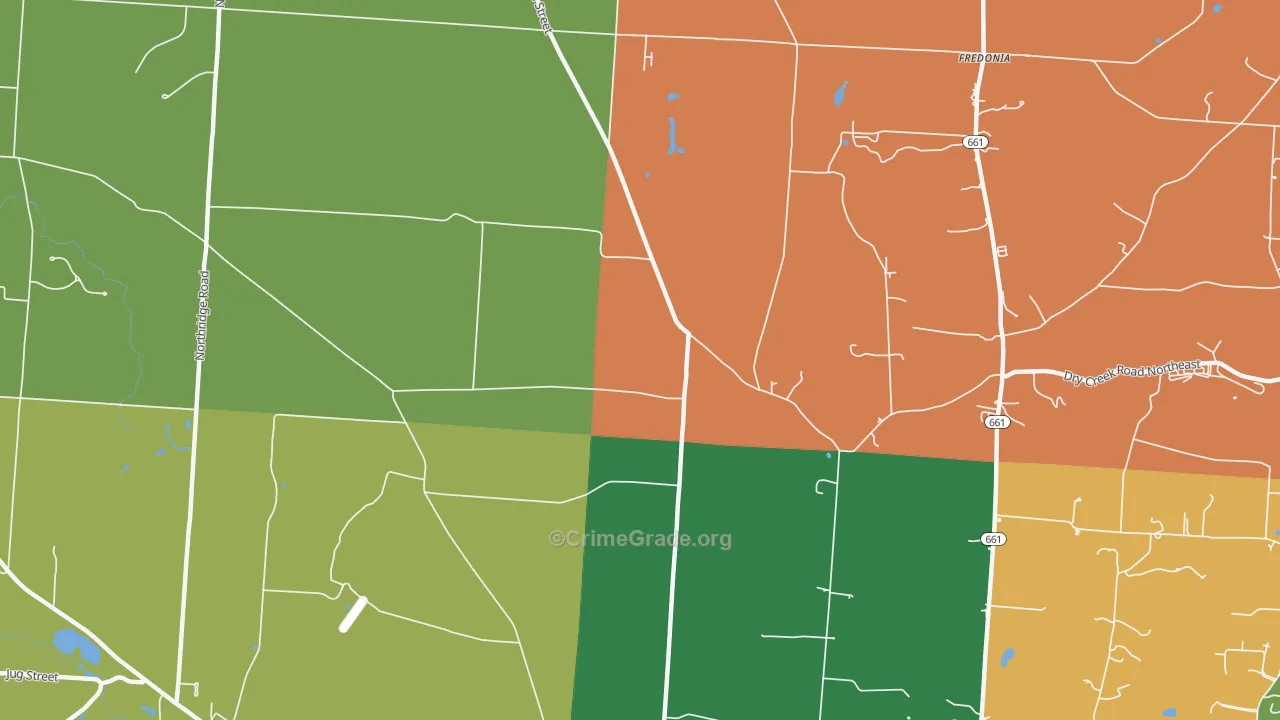 Homer, OH Map of Arson Rates
