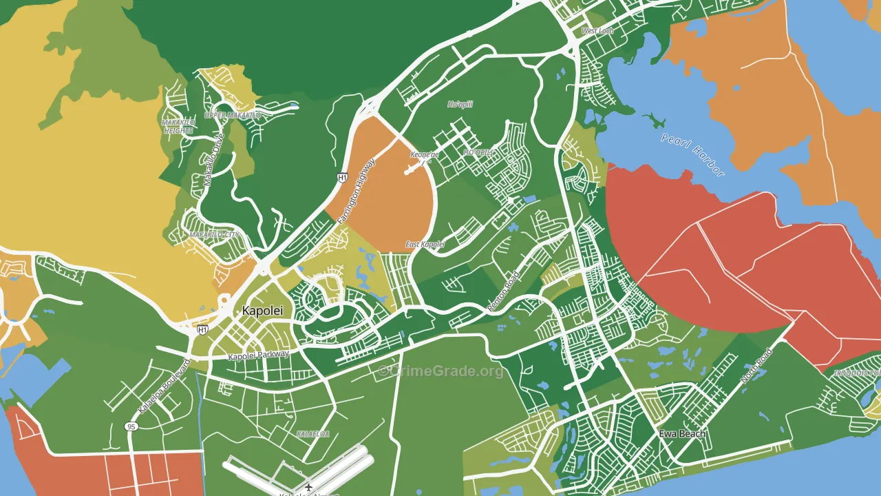 Honouliuli, HI Map of Arson Rates
