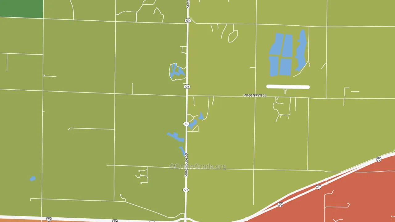 Hoosierville, IN Map of Arson Rates