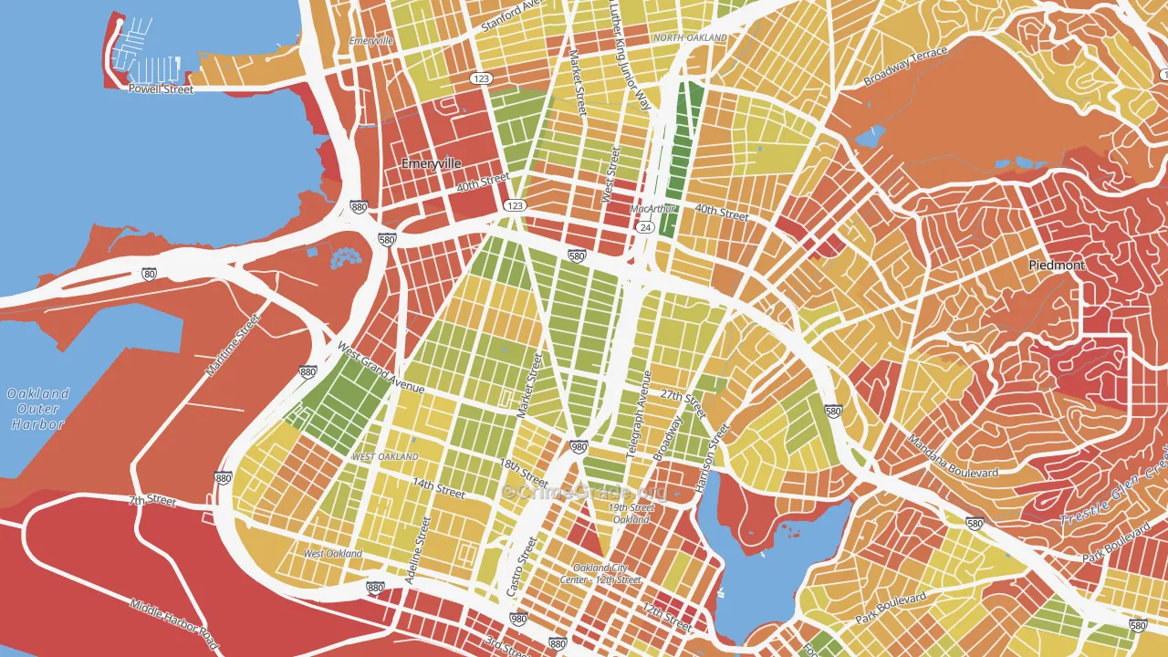 Hoover-Foster, Oakland, CA Map of Arson Rates