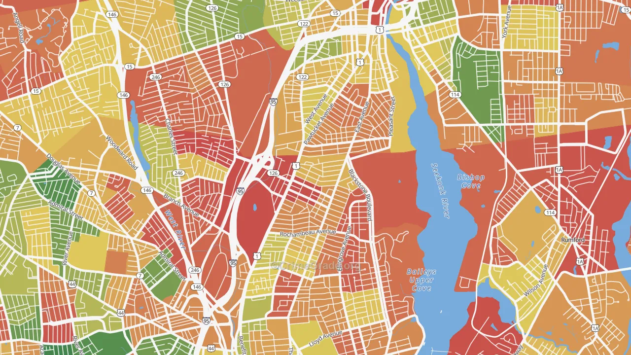 Hope, Providence, RI Map of Arson Rates