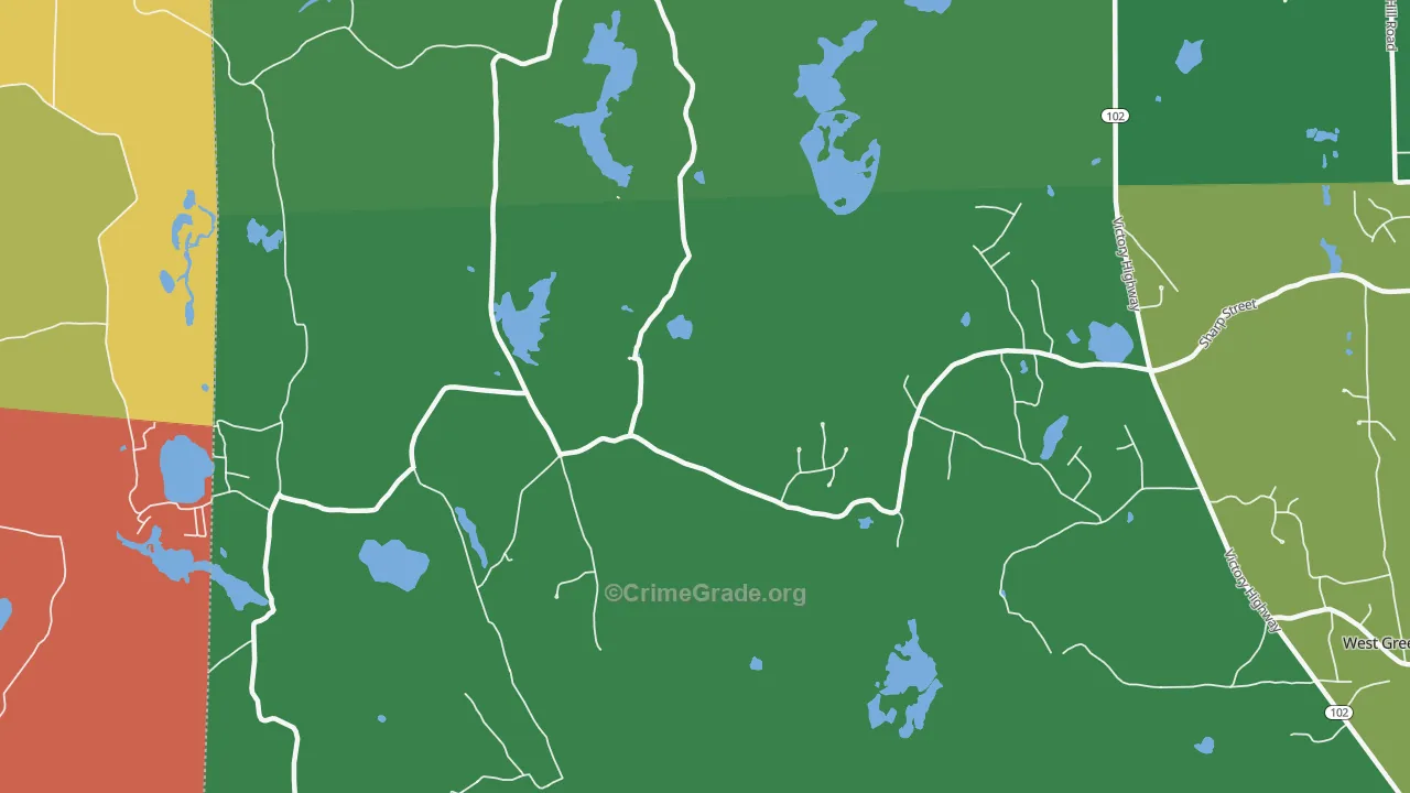 Hopkins Hollow, RI Map of Arson Rates