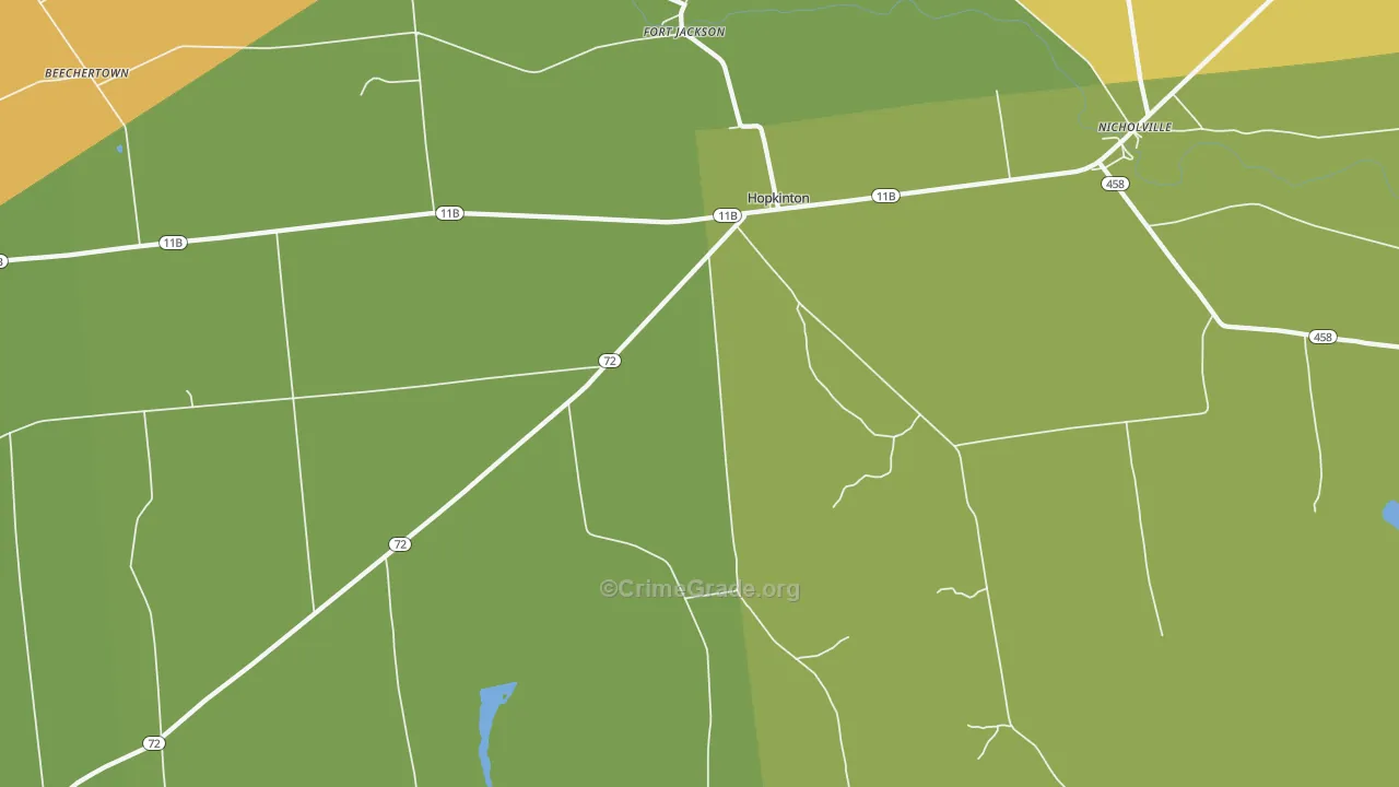 Hopkinton, NY Map of Arson Rates