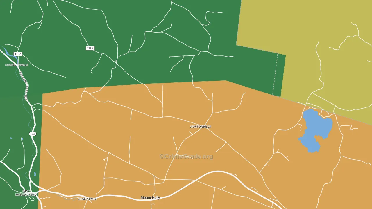 Hortonville, VT Map of Arson Rates