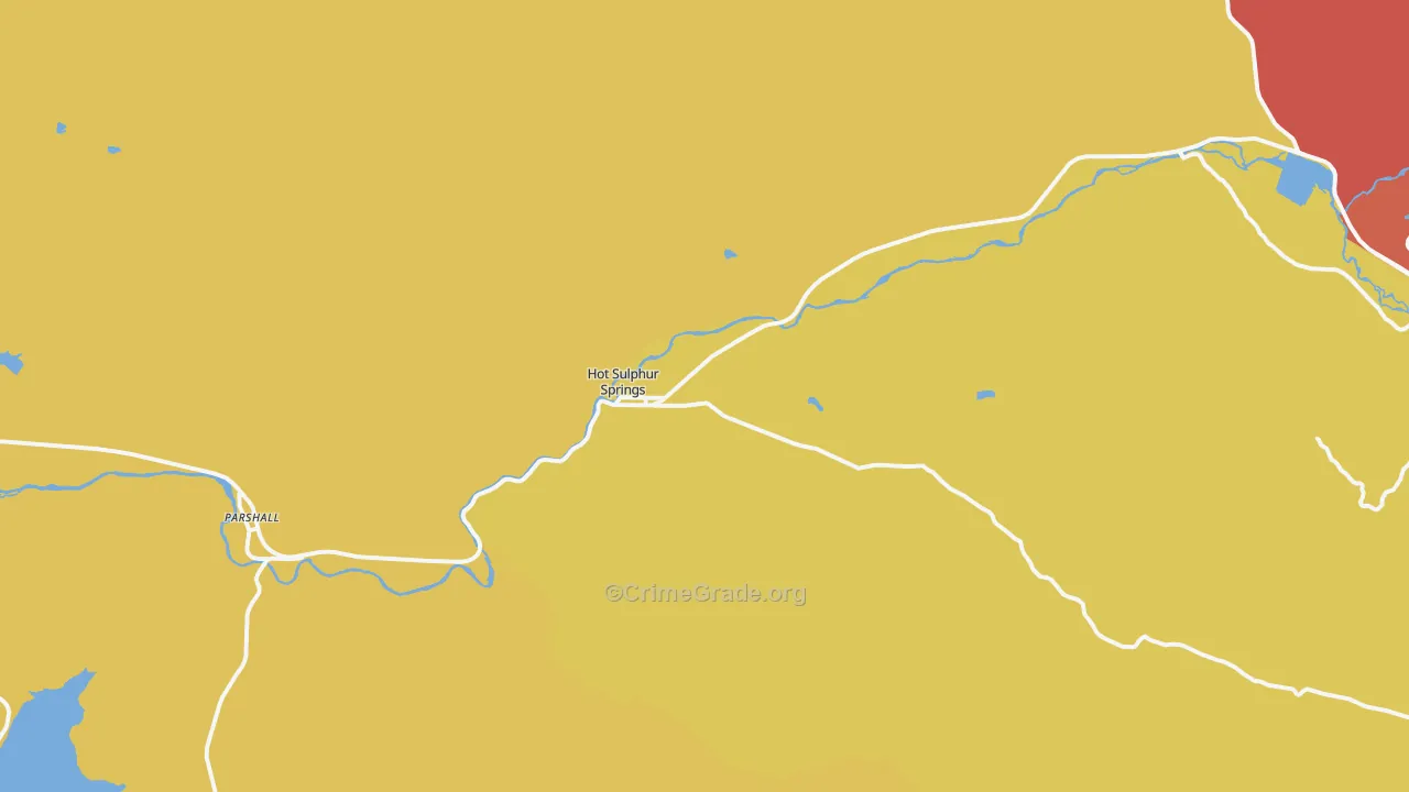 Hot Sulphur Springs, CO Map of Arson Rates
