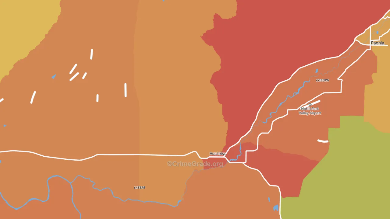 Hotchkiss, CO Map of Arson Rates