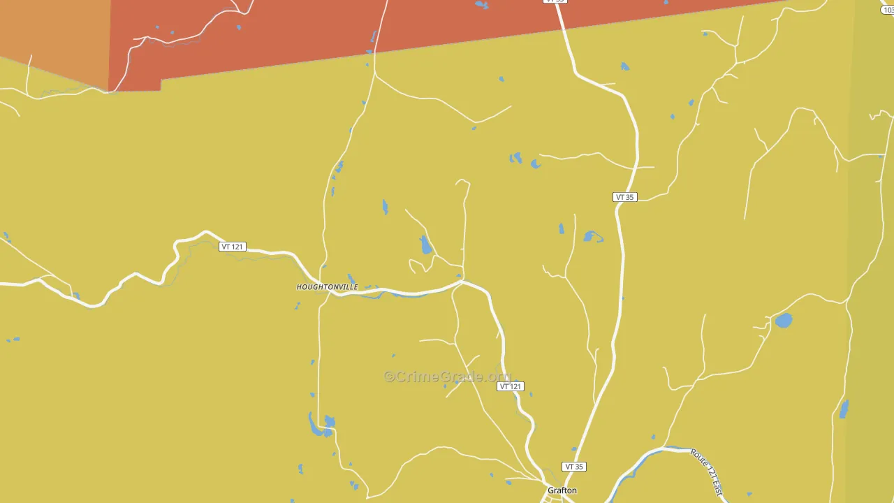 Houghtonville, VT Map of Arson Rates