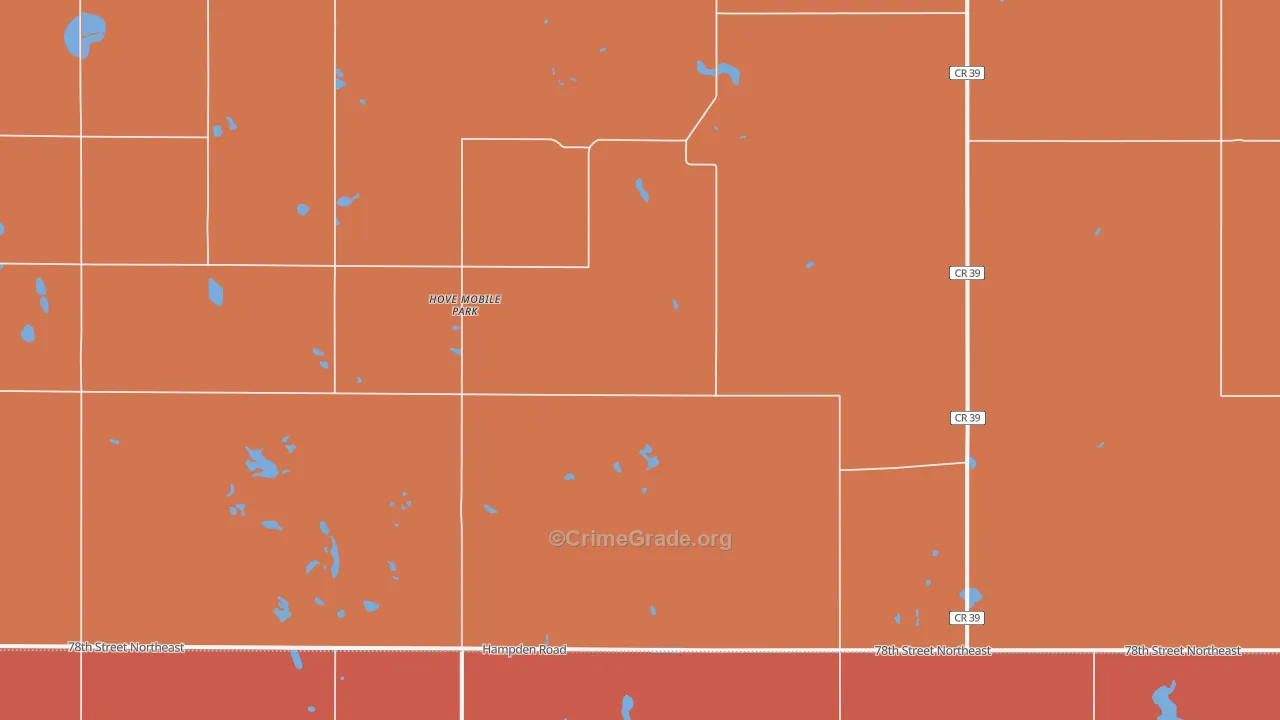 Hove Mobile Park, ND Map of Arson Rates