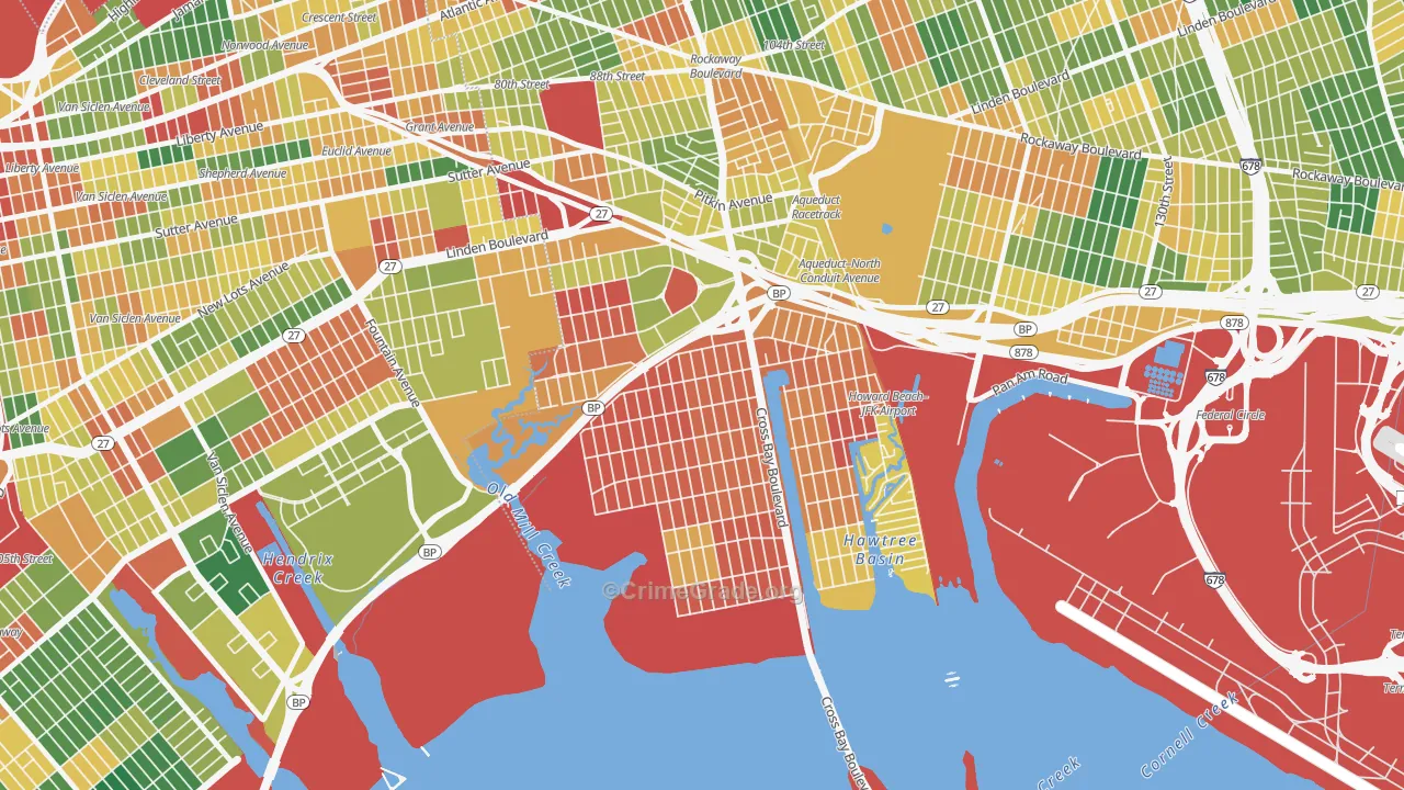 Howard Beach, Queens, NY Map of Arson Rates