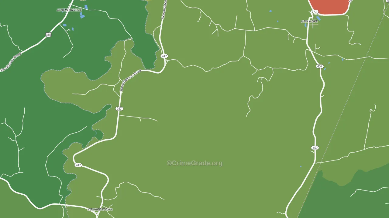 Howardstown, KY Map of Arson Rates