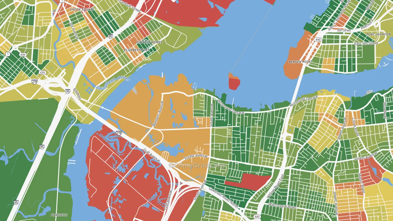 Howland Hook, Staten Island, NY Map of Arson Rates