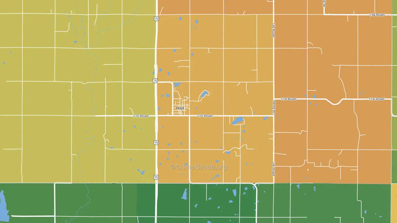 Hoyt, KS Map of Arson Rates
