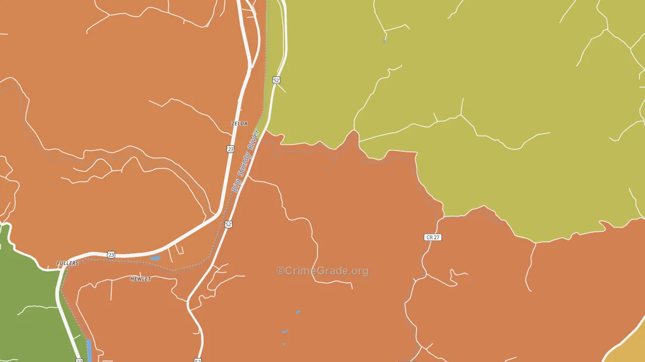 Hubbardstown, WV Map of Arson Rates