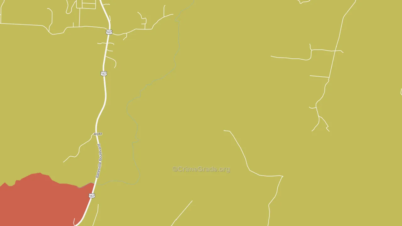 Huff, AR Map of Arson Rates